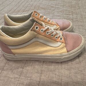 Vans Sneakers with Peach and Mint Accents women’s size 6